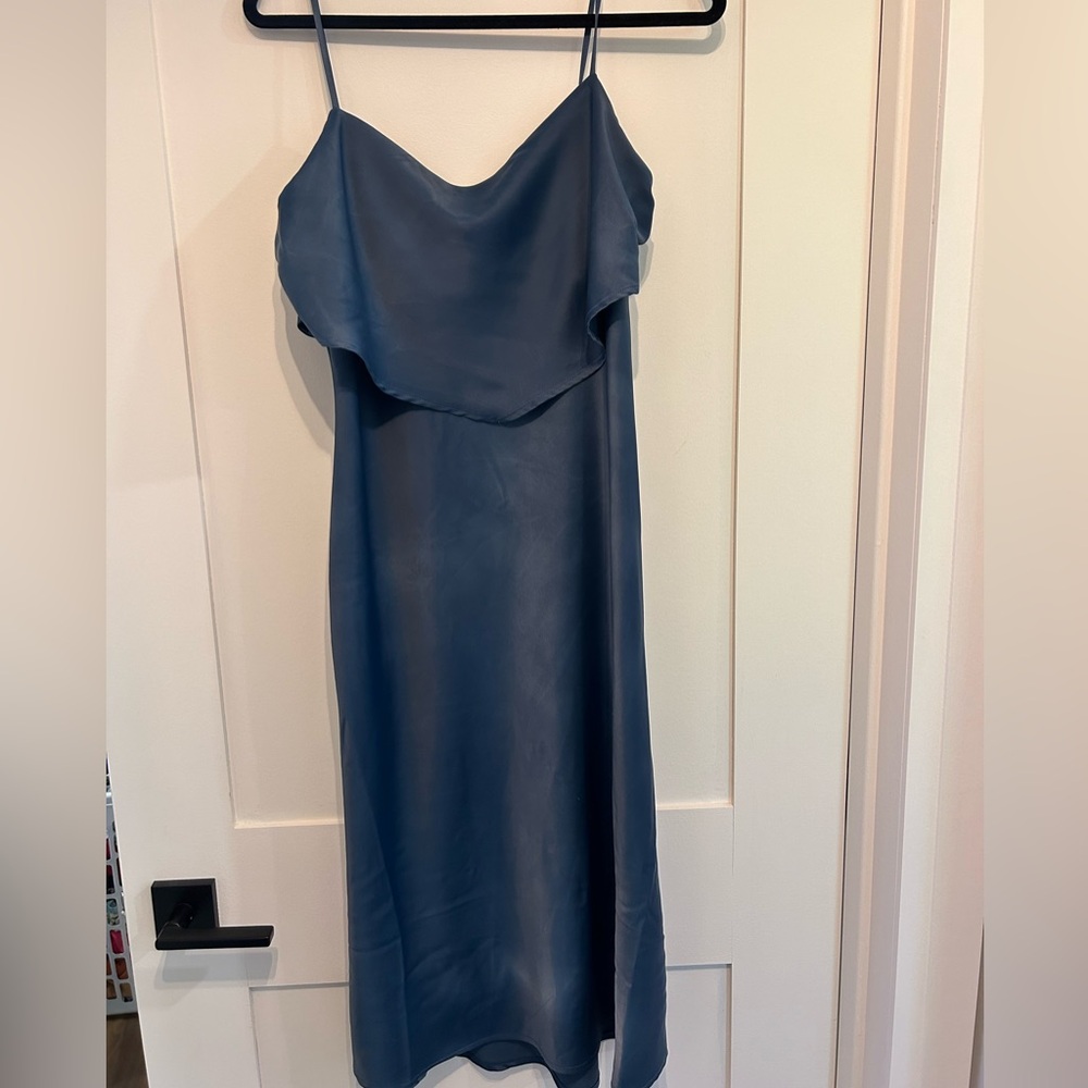 Semi / formal dress - MIDI Dusty Blue